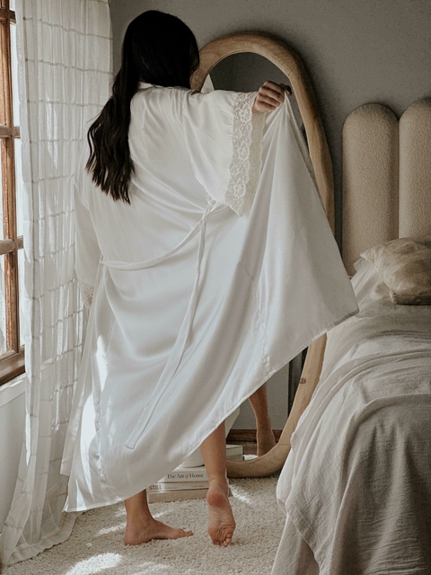 KIMONO CAMILLE OFF WHITE LARGO - comprar online