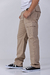 Pantalón cargo de gabardina Beige - tienda online