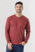 Remera manga larga bordó melange - comprar online