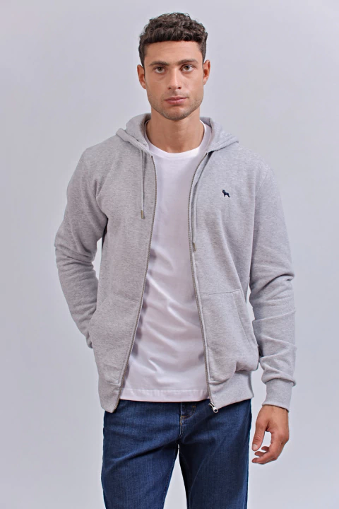 Campera de Algodón Gris Melange (Solo talles S y M)
