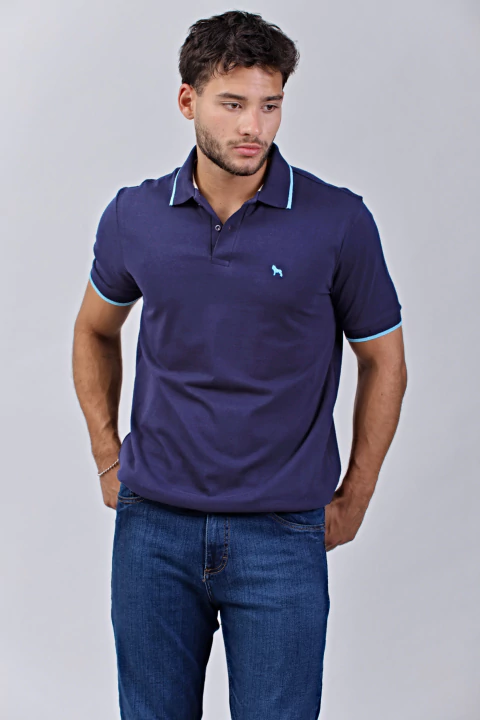Chomba de Jersey azul marino (Solo talle S) - comprar online