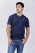 Remera escote en V con elastano Slim Fit Azul Marino (Solo talles S, M y L)