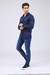Camisa lisa con spandex azul marino - tienda online