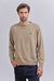 Sweater cuello redondo Beige