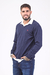 Sweater cuello V azul - Bravo Jeans
