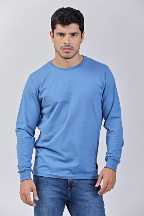 Remera M/L Confort con elastano Azulino (Solo talles M y XL)