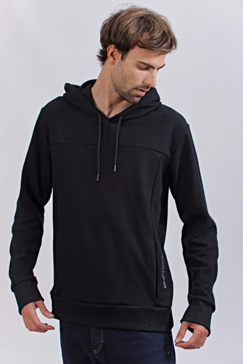 Canguro frisa tramada Negro (Solo talles S, M y 2XL)