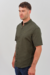 Camisa cuello mao lisa FOSTER verde militar - comprar online