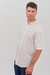 Camisa de lino cuello mao rayada MARLON beige - tienda online