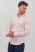 Camisa lino rayada manga larga CARSON rosa - Bravo Jeans