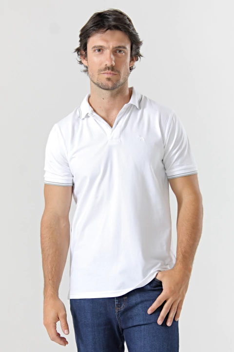 Chomba de Jersey liso COSENZA blanca - comprar online