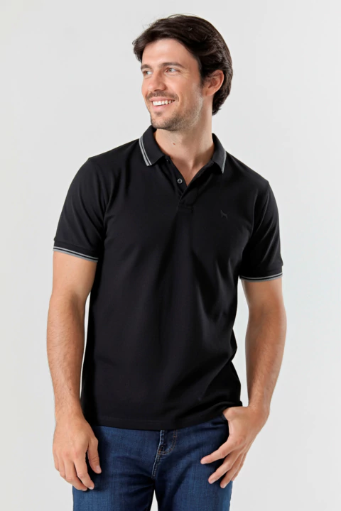 Chomba de Jersey liso COSENZA negra - comprar online