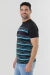 Imagen de Remera rayada algodón con elastano MILAN negra