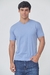 Remera escote en V con lycra Slim Fit Celeste aero - comprar online