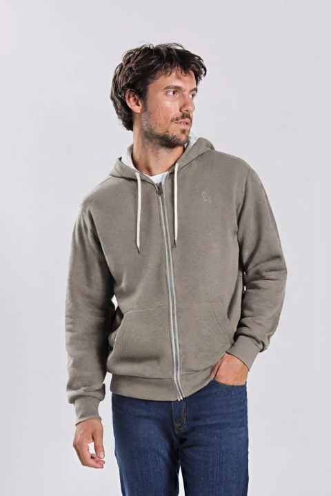 Campera de algodón melange Arena - comprar online
