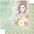 SD-871 - Papel Scrap Duplo Dama e Rosas Fundo Verde 30,5x32,5