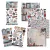 Kit 4 Papéis Scrap +2 Adesivos +1 Die Cuts Old Days - Litoarte