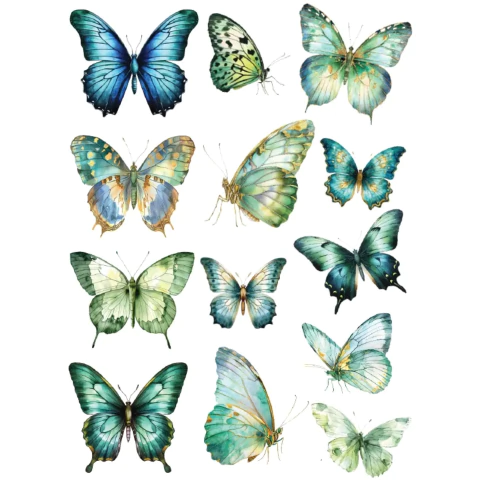 Adesivo Transfer A5 Superf.Rígidas Borboletas 2 DT-033 - Arte Fácil