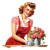 Papel Transfer de Imagem 2 figuras Damas Vermelho I CA29 - Ale Venâncio - comprar online