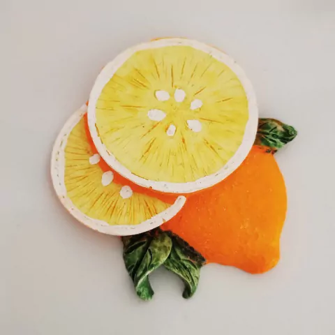 Enfeite Resina com Pintura Laranjas