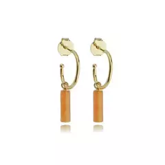 Brinco Argola Pedra Boho