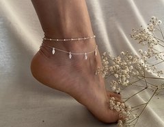 Tornozeleira Folhinhas Prata 925 - comprar online