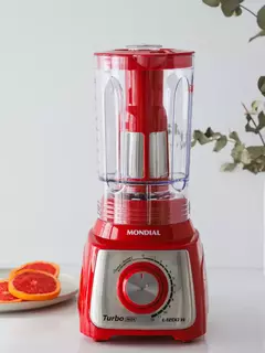 LICUADORA ROJA TURBO INOXIDABLE L-1200 POWER 1100 W 3L - Diseno Bazar