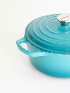 Cacerola Hierro Enlozado Feuer 25 Cm Celeste - comprar online