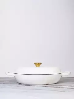 Paellera Olla Hierro Enlozado Blanca 30 Cm FEUER - comprar online