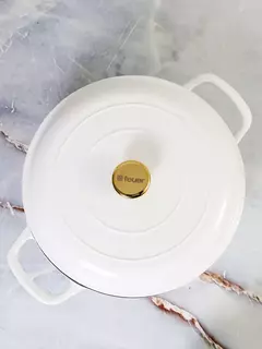 Paellera Olla Hierro Enlozado Blanca 30 Cm FEUER en internet