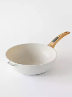 Wok Sartén 28 Cm Antiadherente Granite Essential Crema en internet