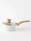 Cacerola con mango 16 Cm Antiadherente Granite Essential Crema FEUER
