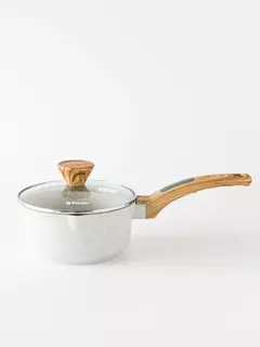 Cacerola con mango 16 Cm Antiadherente Granite Essential Crema FEUER