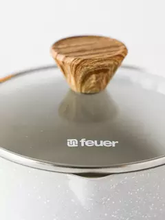 Cacerola con mango 16 Cm Antiadherente Granite Essential Crema FEUER - tienda online