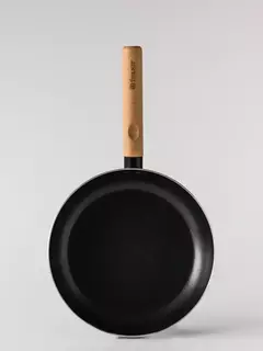 Batería de Cocina Noble 7 piezas Negro c/Mango de Madera FEUER - tienda online