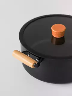 Imagen de Batería de Cocina Noble 7 piezas Negro c/Mango de Madera FEUER