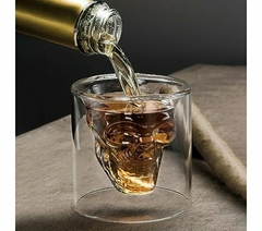 VASO DOBLE VIDRIO CALAVERA 120 ML