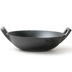 Wok Sarten Hierro Fundido Con Asas 36 Cm Hornalla Fuego OPALO en internet