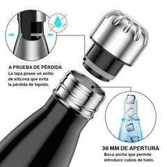 BOTELLA ACERO INOX MATT BLACK 500 ML - comprar online