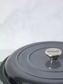 Paellera Olla Hierro Enlozado Gris 32 Cm FEUER en internet