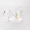 Taza Doble de Vidrio Cuadrado 200 ml
