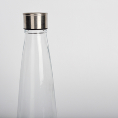 BOTELLA DE VIDRIO LISA CONICA PANAL CON TAPA DE ACERO 750 ML - comprar online