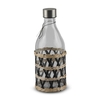 BOTELLA BAJA ANCHA REDONDA CON SEA GRASS NATURAL Y NEGRO