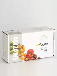 Cacerola Hierro Enlozado con Mango Feuer 18 Cm Blanco