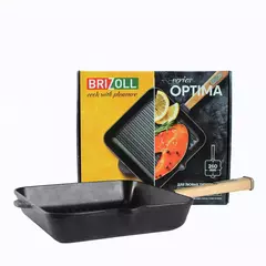 Sarten Grill Hierro Fundido 26×26 mango Madera BRIZOLL UCRANIA - comprar online