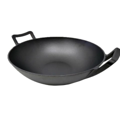 Wok Sarten Hierro Fundido Con Asas 36 Cm Hornalla Fuego OPALO - comprar online