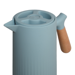 JARRA TERMICA CON RAYAS Y ASA DE BAMBOO 1LT - comprar online