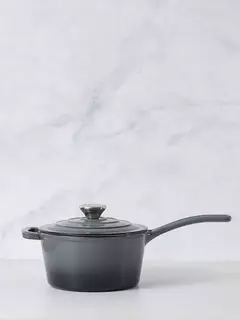 CACEROLA CON TAPA Y MANGO 18 CM GRIS - comprar online