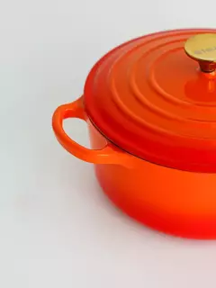 Cacerola Hierro Enlozado Feuer 25 Cm Naranja - Diseno Bazar