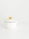 Cacerola Hierro Enlozado con Mango Feuer 18 Cm Blanco